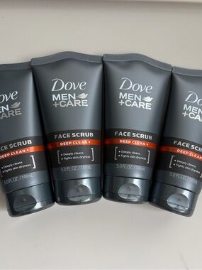 4-Pack Dove Men+Care Deep Clean Face Scrubs NEW 5oz Each Value Set